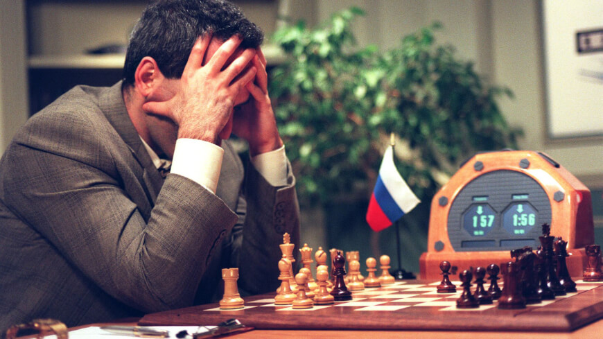 Garry Kasparov playing with IBM Deep Blue